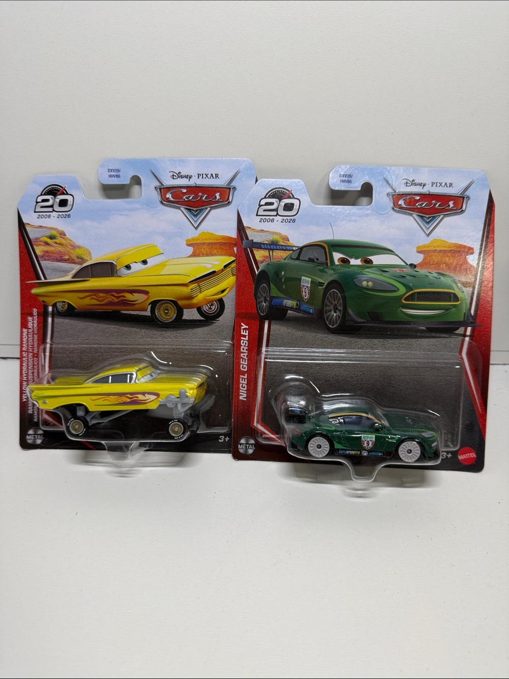 Disney Pixar Cars Twin Pack - Yellow & Green Die-Cast Vehicles